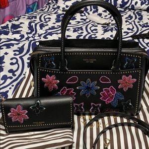 Henri Bendel West 57th Floral Embroidered Satchel